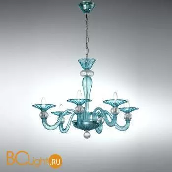 Люстра Vetri Lamp 1154/6 Light Blue(Azurro)/Cristallo
