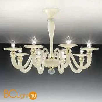 Потолочная люстра Vetri Lamp 1154/8PL Avorio/Cristallo