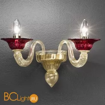 Бра Vetri Lamp 1155/A2 Rosso/Oro 24Kt