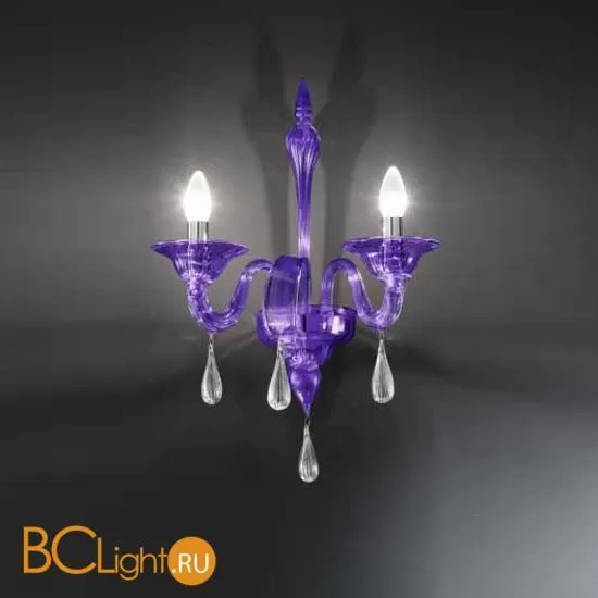 Бра Vetri Lamp 1184/A2 Viola/Gocce cristallo