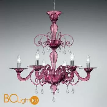 Люстра Vetri Lamp 1185/6 Ametista/Gocce cristallo