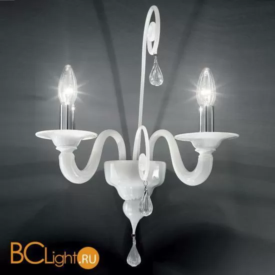 Бра Vetri Lamp 1185/A2 Bianco/Gocce cristallo