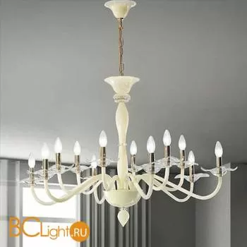 Люстра Vetri Lamp 1186/6+6 Bianco/Cristallo - Фото 0