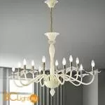 Люстра Vetri Lamp 1186/6+6 Bianco/Cristallo - Фото 0