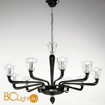 Люстра Vetri Lamp 1187/10 Nero/Cristallo