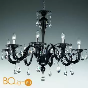 Люстра Vetri Lamp 1190/8 Nero/Cristallo