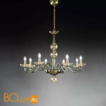 Люстра Vetri Lamp 1201/8 Verde scuro/Oro 24 Kt.