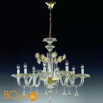 Люстра Vetri Lamp 922/8 Cristallo/Oro 24Kt
