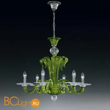 Люстра Vetri Lamp 924/6 Verde oliva/Cristallo
