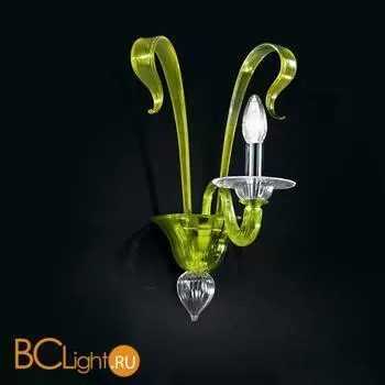 Бра Vetri Lamp 924/A1 Verde oliva/Cristallo