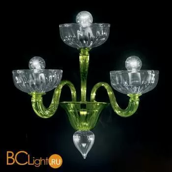 Бра Vetri Lamp 925/A3 Verde oliva/Cristallo