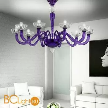 Потолочная люстра Vetri Lamp 925/10PL Viola/Cristallo