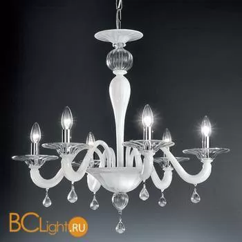 Люстра Vetri Lamp 927/6 Bianco/Cristallo