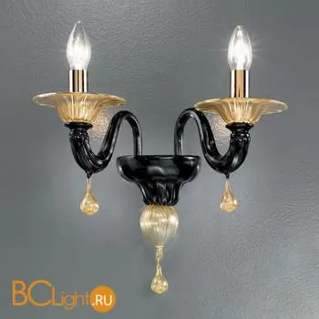 Бра Vetri Lamp 927/A2 Nero/Oro 24Kt