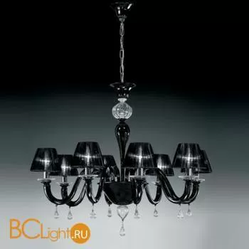 Люстра Vetri Lamp 928/8 Nero/Cristallo/Nero