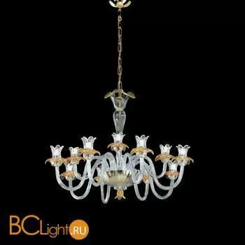 Люстра Vetri Lamp 94/8+4 Cristallo/Ambra