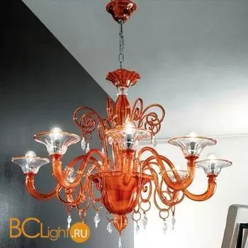 Люстра Vetri Lamp 972/8 Arancio/Cristallo
