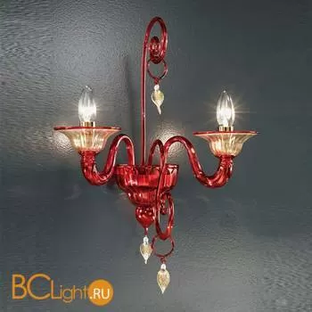 Бра Vetri Lamp 972/A2 Rosso/Oro