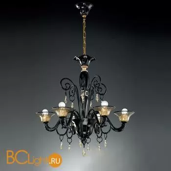 Люстра Vetri Lamp 972/6 Nero/Oro