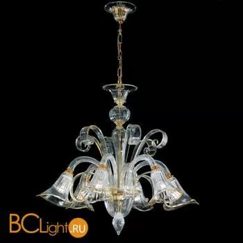 Люстра Vetri Lamp 992/8 Cristallo/Ambra