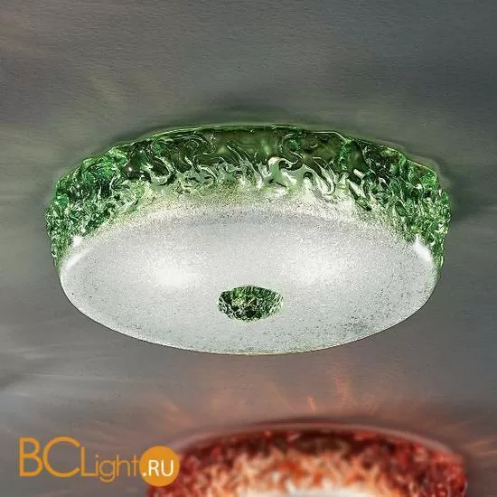 Потолочный светильник Vetri Lamp 999/28 Verde/Cristallo