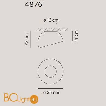 Потолочный светильник Vibia Duo 4876 18 /1B Graphite - Схема