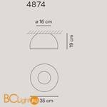 Потолочный светильник Vibia Duo 4874 58 /1B Cream - Схема