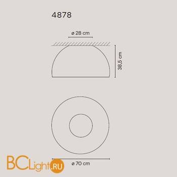 Потолочный светильник Vibia Duo 4878 18 /1A Graphite - Схема