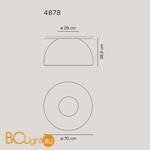 Потолочный светильник Vibia Duo 4878 18 /1A Graphite - Схема