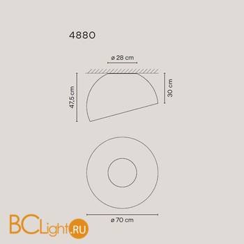 Потолочный светильник Vibia Duo 4880 58 /4A Cream - Схема