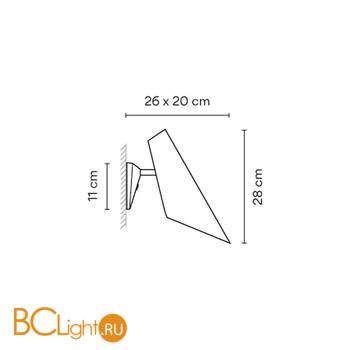 Бра Vibia I.Cono 0720 21 Grey D1 - Схема