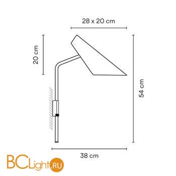 Бра Vibia I.Cono 0725 10 White - Схема