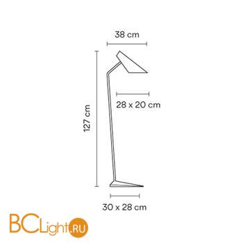 Торшер Vibia I.Cono 0712 21 Grey D1 - Схема