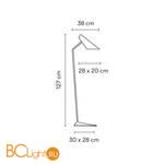 Торшер Vibia I.Cono 0712 37 Terra Red - Схема