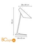 Настольная лампа Vibia I.Cono 0700 10 White - Схема