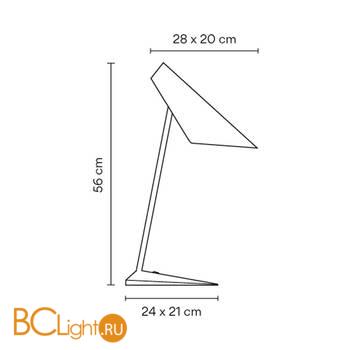Настольная лампа Vibia I.Cono 0700 21 Grey D1 - Схема