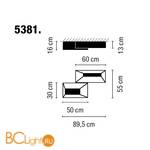 Потолочный светильник Vibia Link 5381 03 Gloss white - Схема