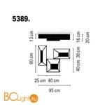 Потолочный светильник Vibia Link 5389 03 Gloss white - Схема