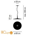 Подвесной светильник Vibia Skan 0276 06 /1B - Схема