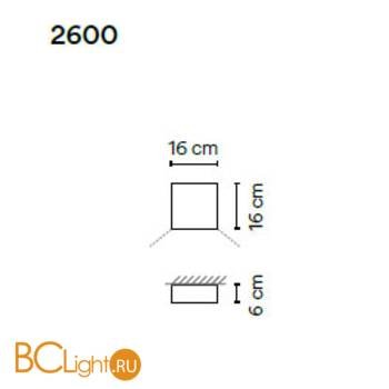 Настенный светильник Vibia Structural 2600 21 /23 Grey D1 - Схема