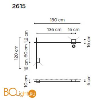 Настенный светильник Vibia Structural 2615 15 /23 Grey L2 - Схема
