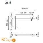 Настенный светильник Vibia Structural 2615 15 /23 Grey L2 - Схема