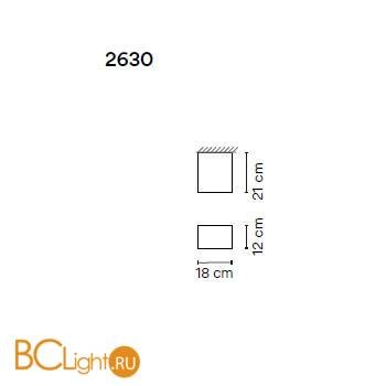 Потолочный светильник Vibia Structural 2630 21 /23 Grey D1 - Схема