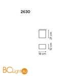 Потолочный светильник Vibia Structural 2630 21 /23 Grey D1 - Схема