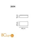 Потолочный светильник Vibia Structural 2634 21 /23 Grey D1 - Схема