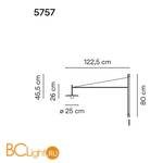 Бра Vibia Tempo 5757 18 /1B Graphite - Схема