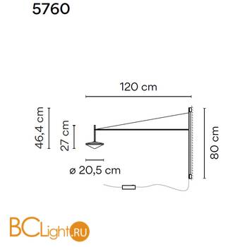 Бра Vibia Tempo 5760 58 /15 Cream - Схема