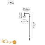 Бра Vibia Tempo 5765 58 /1B Cream - Схема