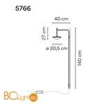 Бра Vibia Tempo 5766 18 /15 Graphite - Схема