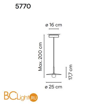 Подвесной светильник Vibia Tempo 5770 18 /1B Graphite - Схема